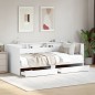 vidaXL Tagesbett mit Schubladen Weiß 100x200 cm Holzwerkstoff vidaXL Tagesbett mit Schubladen Weiß 100x200 cm Holzwerkstoff