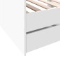 vidaXL Tagesbett mit Schubladen Weiß 100x200 cm Holzwerkstoff vidaXL Tagesbett mit Schubladen Weiß 100x200 cm Holzwerkstoff