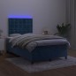 vidaXL Boxspringbett mit Matratze & LED Dunkelblau 120x190 cm Samt vidaXL Boxspringbett mit Matratze & LED Dunkelblau 120x190 cm Samt