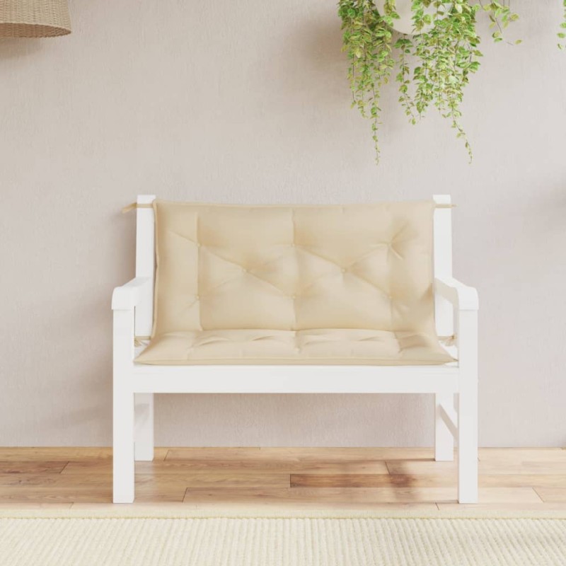 vidaXL Gartenbank-Auflagen 2 Stk. Beige 100x50x7 cm Oxford-Gewebe vidaXL Gartenbank-Auflagen 2 Stk. Beige 100x50x7 cm Oxford-Gewebe