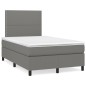 vidaXL Boxspringbett mit Matratze Dunkelgrau 120x190 cm Stoff vidaXL Boxspringbett mit Matratze Dunkelgrau 120x190 cm Stoff