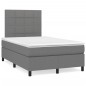 vidaXL Boxspringbett mit Matratze Dunkelgrau 120x190 cm Stoff vidaXL Boxspringbett mit Matratze Dunkelgrau 120x190 cm Stoff
