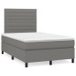 vidaXL Boxspringbett mit Matratze Dunkelgrau 120x190 cm Stoff vidaXL Boxspringbett mit Matratze Dunkelgrau 120x190 cm Stoff