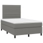 vidaXL Boxspringbett mit Matratze Dunkelgrau 120x190 cm Stoff vidaXL Boxspringbett mit Matratze Dunkelgrau 120x190 cm Stoff