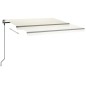 vidaXL Automatische Markise mit LED & Windsensor 4x3,5 m Cremeweiß vidaXL Automatische Markise mit LED & Windsensor 4x3,5 m Cremeweiß