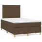 vidaXL Boxspringbett mit Matratze Dunkelbraun 120x190 cm Stoff vidaXL Boxspringbett mit Matratze Dunkelbraun 120x190 cm Stoff