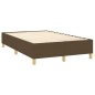 vidaXL Boxspringbett mit Matratze Dunkelbraun 120x190 cm Stoff vidaXL Boxspringbett mit Matratze Dunkelbraun 120x190 cm Stoff