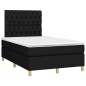 vidaXL Boxspringbett mit Matratze Schwarz 120x190 cm Stoff vidaXL Boxspringbett mit Matratze Schwarz 120x190 cm Stoff