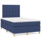 vidaXL Boxspringbett mit Matratze Blau 120x190 cm Stoff vidaXL Boxspringbett mit Matratze Blau 120x190 cm Stoff