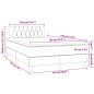 vidaXL Boxspringbett mit Matratze & LED Schwarz 120x190 cm Stoff vidaXL Boxspringbett mit Matratze & LED Schwarz 120x190 cm Stoff