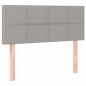 vidaXL Boxspringbett mit Matratze & LED Hellgrau 120x190 cm Stoff vidaXL Boxspringbett mit Matratze & LED Hellgrau 120x190 cm Stoff
