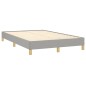 vidaXL Boxspringbett mit Matratze Hellgrau 120x190 cm Stoff vidaXL Boxspringbett mit Matratze Hellgrau 120x190 cm Stoff