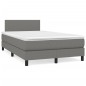 vidaXL Boxspringbett mit Matratze Dunkelgrau 120x190 cm Stoff vidaXL Boxspringbett mit Matratze Dunkelgrau 120x190 cm Stoff