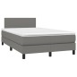 vidaXL Boxspringbett mit Matratze Dunkelgrau 120x190 cm Stoff vidaXL Boxspringbett mit Matratze Dunkelgrau 120x190 cm Stoff
