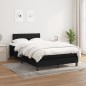 vidaXL Boxspringbett mit Matratze Schwarz 120x190 cm Stoff vidaXL Boxspringbett mit Matratze Schwarz 120x190 cm Stoff
