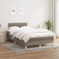 vidaXL Boxspringbett mit Matratze Taupe 120x190 cm Stoff vidaXL Boxspringbett mit Matratze Taupe 120x190 cm Stoff