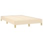 vidaXL Boxspringbett mit Matratze Creme 120x190 cm Stoff vidaXL Boxspringbett mit Matratze Creme 120x190 cm Stoff