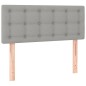 vidaXL Boxspringbett mit Matratze Hellgrau 120x190 cm Stoff vidaXL Boxspringbett mit Matratze Hellgrau 120x190 cm Stoff