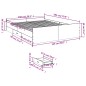 vidaXL Bettgestell mit Schubladen Braun Eichen-Optik 150x200 cm vidaXL Bettgestell mit Schubladen Braun Eichen-Optik 150x200 cm