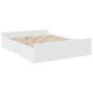 vidaXL Bettgestell mit Schubladen Weiß 150x200 cm Holzwerkstoff vidaXL Bettgestell mit Schubladen Weiß 150x200 cm Holzwerkstoff