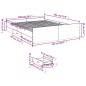 vidaXL Bettgestell mit Schubladen Weiß 150x200 cm Holzwerkstoff vidaXL Bettgestell mit Schubladen Weiß 150x200 cm Holzwerkstoff