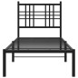 vidaXL Bettgestell mit Kopfteil Metall Schwarz 75x190 cm vidaXL Bettgestell mit Kopfteil Metall Schwarz 75x190 cm