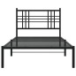 vidaXL Bettgestell mit Kopfteil Metall Schwarz 90x190 cm vidaXL Bettgestell mit Kopfteil Metall Schwarz 90x190 cm