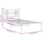 vidaXL Bettgestell mit Kopfteil Metall Schwarz 90x190 cm vidaXL Bettgestell mit Kopfteil Metall Schwarz 90x190 cm