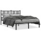 vidaXL Bettgestell mit Kopfteil Metall Schwarz 135x190 cm vidaXL Bettgestell mit Kopfteil Metall Schwarz 135x190 cm