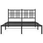 vidaXL Bettgestell mit Kopfteil Metall Schwarz 135x190 cm vidaXL Bettgestell mit Kopfteil Metall Schwarz 135x190 cm