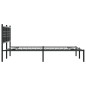 vidaXL Bettgestell mit Kopfteil Metall Schwarz 135x190 cm vidaXL Bettgestell mit Kopfteil Metall Schwarz 135x190 cm