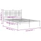 vidaXL Bettgestell mit Kopfteil Metall Schwarz 135x190 cm vidaXL Bettgestell mit Kopfteil Metall Schwarz 135x190 cm