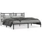 vidaXL Bettgestell mit Kopfteil Metall Schwarz 180x200 cm vidaXL Bettgestell mit Kopfteil Metall Schwarz 180x200 cm