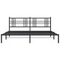 vidaXL Bettgestell mit Kopfteil Metall Schwarz 180x200 cm vidaXL Bettgestell mit Kopfteil Metall Schwarz 180x200 cm