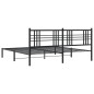 vidaXL Bettgestell mit Kopfteil Metall Schwarz 180x200 cm vidaXL Bettgestell mit Kopfteil Metall Schwarz 180x200 cm