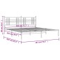 vidaXL Bettgestell mit Kopfteil Metall Schwarz 180x200 cm vidaXL Bettgestell mit Kopfteil Metall Schwarz 180x200 cm