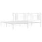vidaXL Bettgestell mit Kopfteil Metall Weiß 180x200 cm vidaXL Bettgestell mit Kopfteil Metall Weiß 180x200 cm
