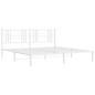 vidaXL Bettgestell mit Kopfteil Metall Weiß 200x200 cm vidaXL Bettgestell mit Kopfteil Metall Weiß 200x200 cm