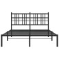 vidaXL Bettgestell mit Kopfteil Metall Schwarz 120x190 cm vidaXL Bettgestell mit Kopfteil Metall Schwarz 120x190 cm