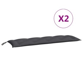 vidaXL Gartenbank-Auflagen 2 Stk. Anthrazit 150x50x7 cm Oxford-Gewebe