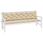 vidaXL Gartenbank-Auflagen 2 Stk. Beige 200x50x7 cm Oxford-Gewebe vidaXL Gartenbank-Auflagen 2 Stk. Beige 200x50x7 cm Oxford-Gewebe