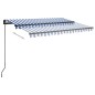 Automatische Markise mit LED & Windsensor 3,5x2,5 m Blau & Weiß Automatische Markise mit LED & Windsensor 3,5x2,5 m Blau & Weiß