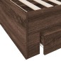 vidaXL Bettgestell mit Schubladen Braun Eichen-Optik 90x200 cm vidaXL Bettgestell mit Schubladen Braun Eichen-Optik 90x200 cm