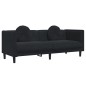 vidaXL 2-tlg. Sofagarnitur mit Kissen Schwarz Samt vidaXL 2-tlg. Sofagarnitur mit Kissen Schwarz Samt