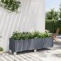 vidaXL Pflanzkasten mit Rollen Grau 160x50x54 cm PP vidaXL Pflanzkasten mit Rollen Grau 160x50x54 cm PP