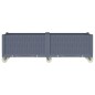 vidaXL Pflanzkasten mit Rollen Grau 160x50x54 cm PP vidaXL Pflanzkasten mit Rollen Grau 160x50x54 cm PP