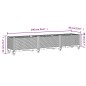 vidaXL Pflanzkasten mit Rollen Hellgrau 240x50x54 cm PP vidaXL Pflanzkasten mit Rollen Hellgrau 240x50x54 cm PP