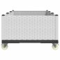 vidaXL Pflanzkasten mit Rollen Weiß 150x80x54 cm PP vidaXL Pflanzkasten mit Rollen Weiß 150x80x54 cm PP