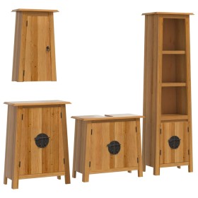 vidaXL 4-tlg. Badmöbel-Set Massivholz Kiefer