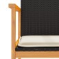 vidaXL Gartenstühle mit Kissen 2 Stk. Schwarz Poly Rattan Massivholz vidaXL Gartenstühle mit Kissen 2 Stk. Schwarz Poly Rattan Massivholz